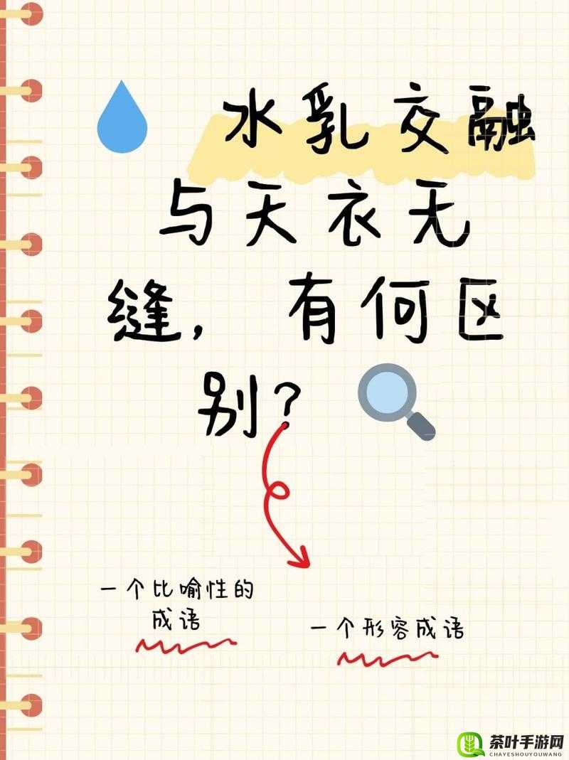 水乳交融 VS 天衣无缝的区别：含义及应用场景对比分析